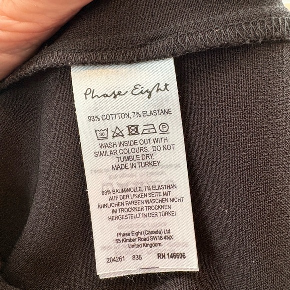 Phase Eight Black Ponte Dress w/ White Contrast Piping | UK 10 / US 6 - Picture 7 of 7